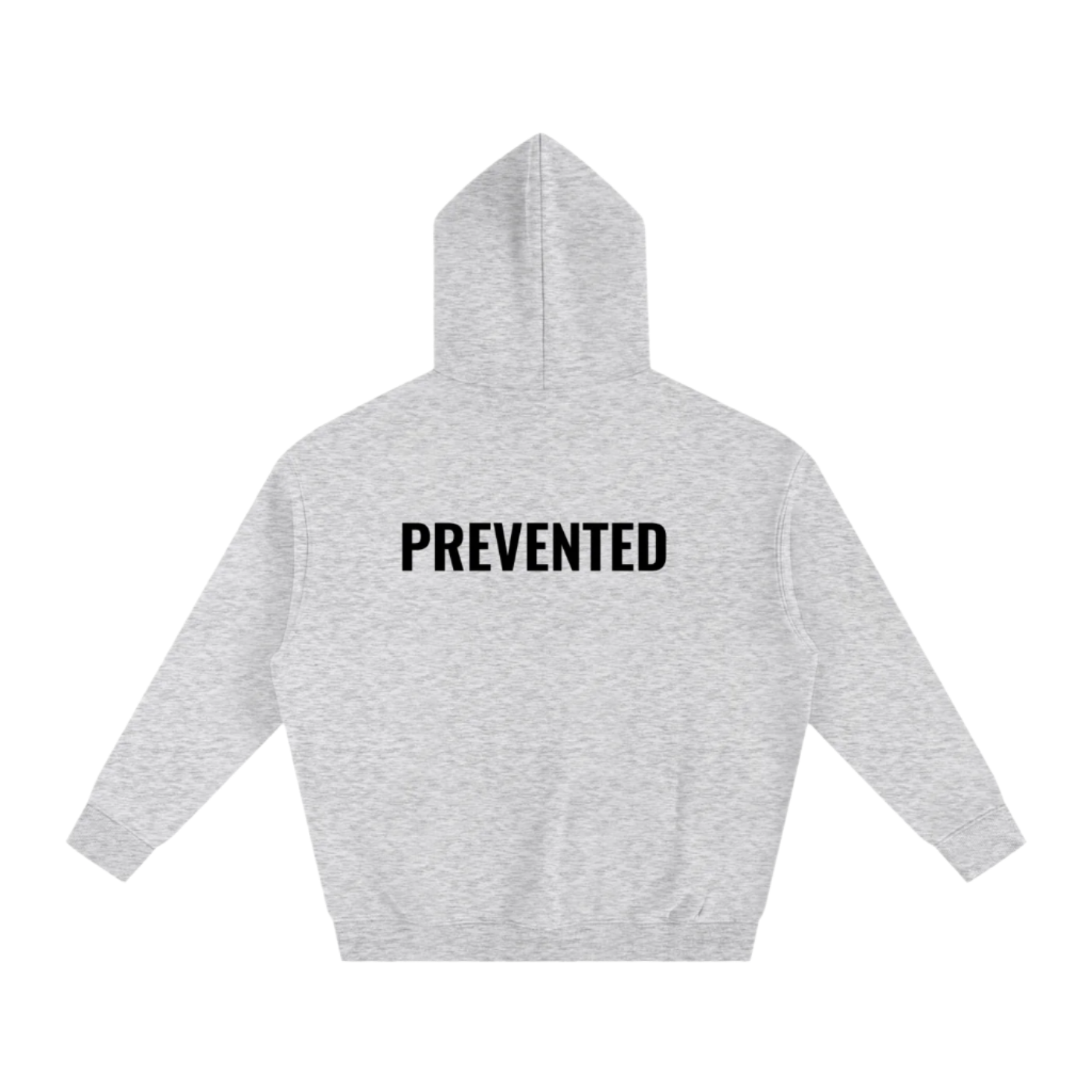 GREY Hoodie Back from PREVENTED® Minimal Streetwear
