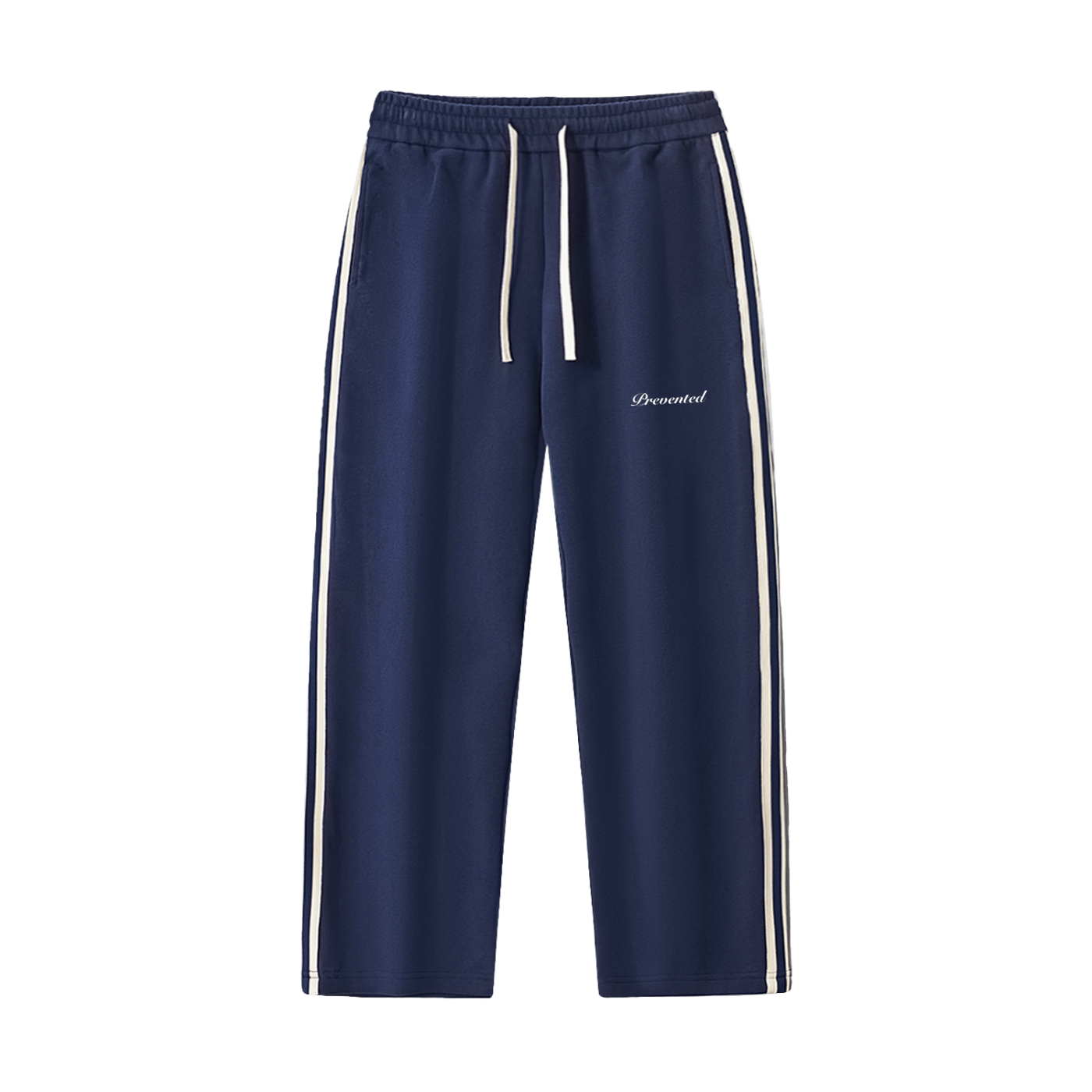 Contrast Side-Stripe Straight-Leg  Pants