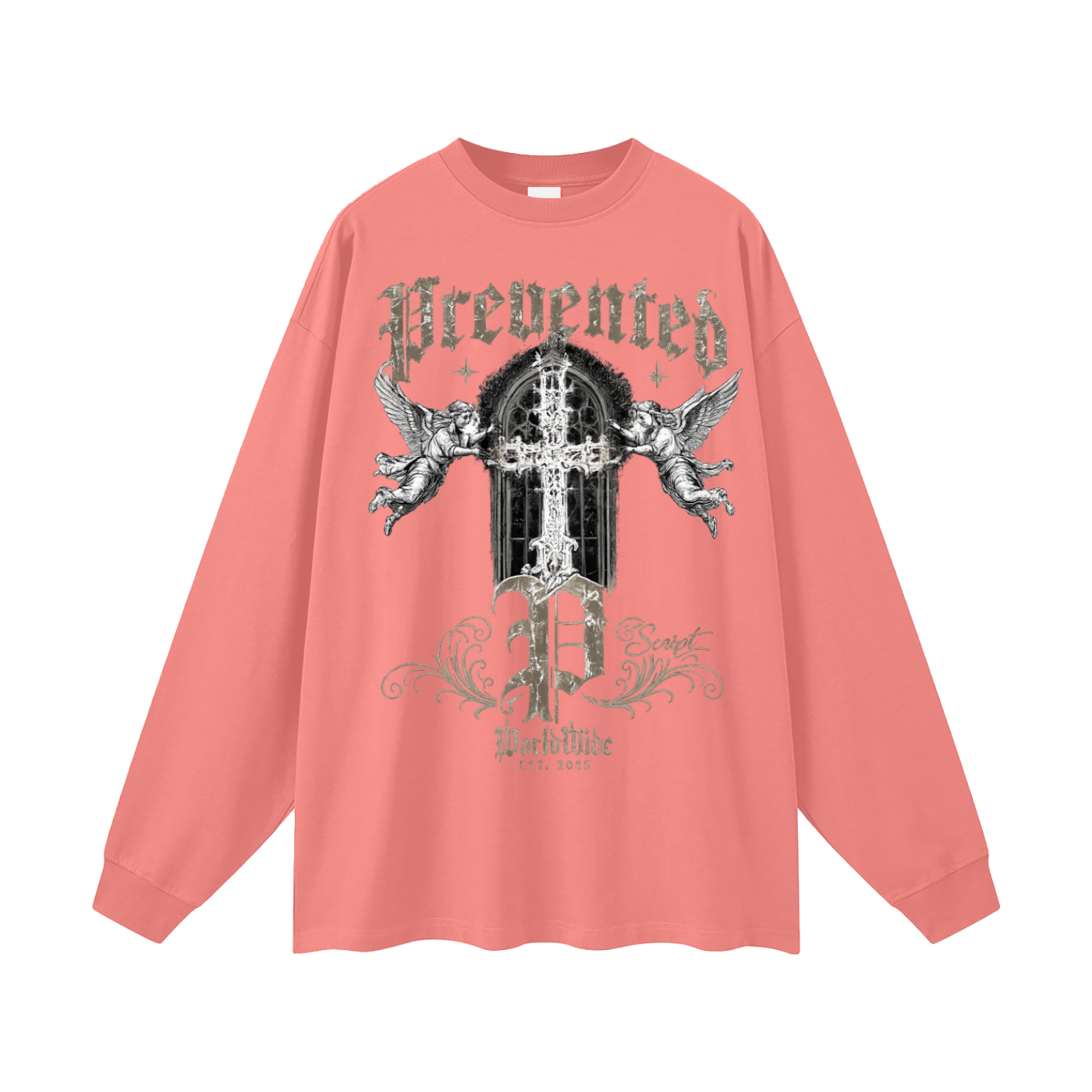 Oversized Prevented Worldwide P Long Sleeve T-Shirt