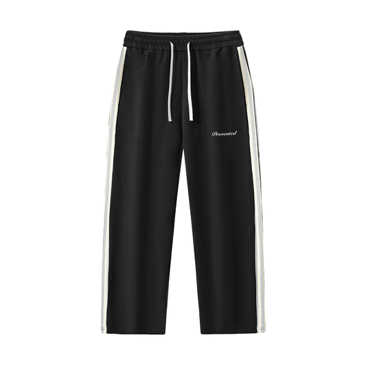 Contrast Side-Stripe Straight-Leg  Pants