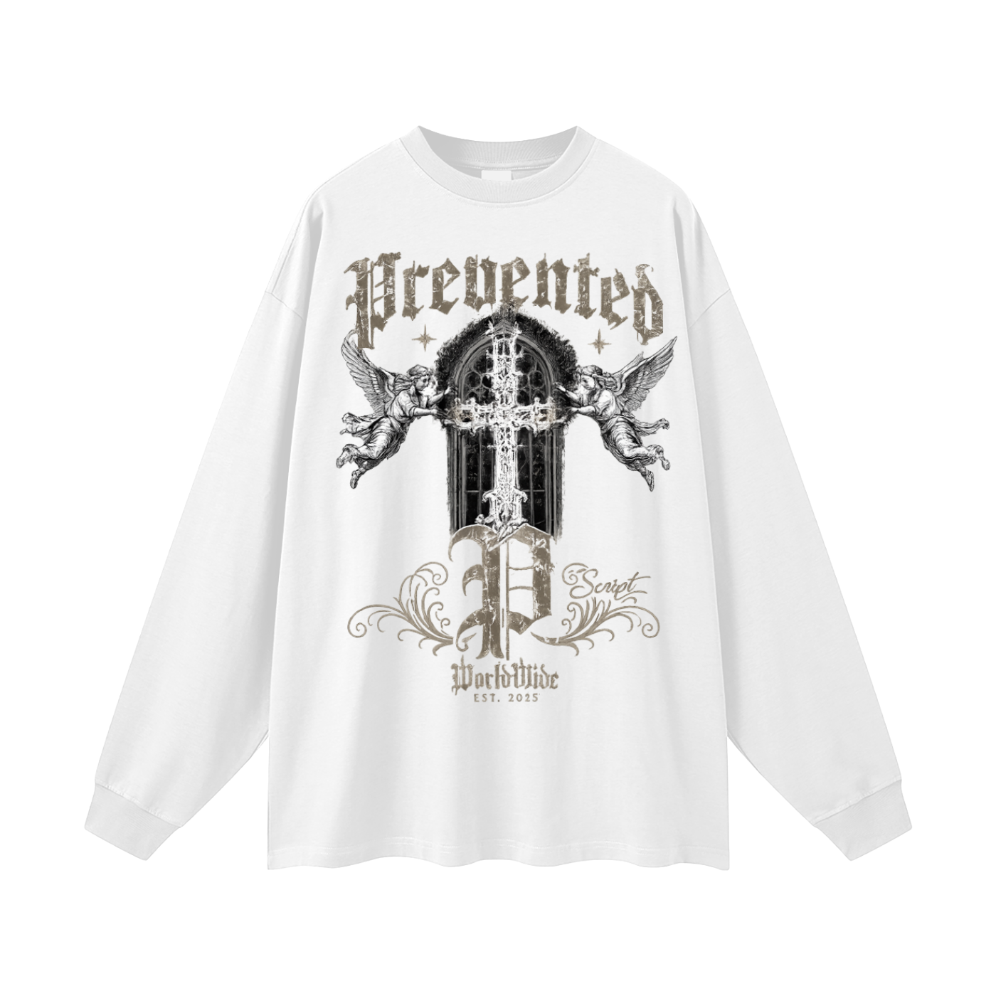 Oversized Prevented Worldwide P Long Sleeve T-Shirt