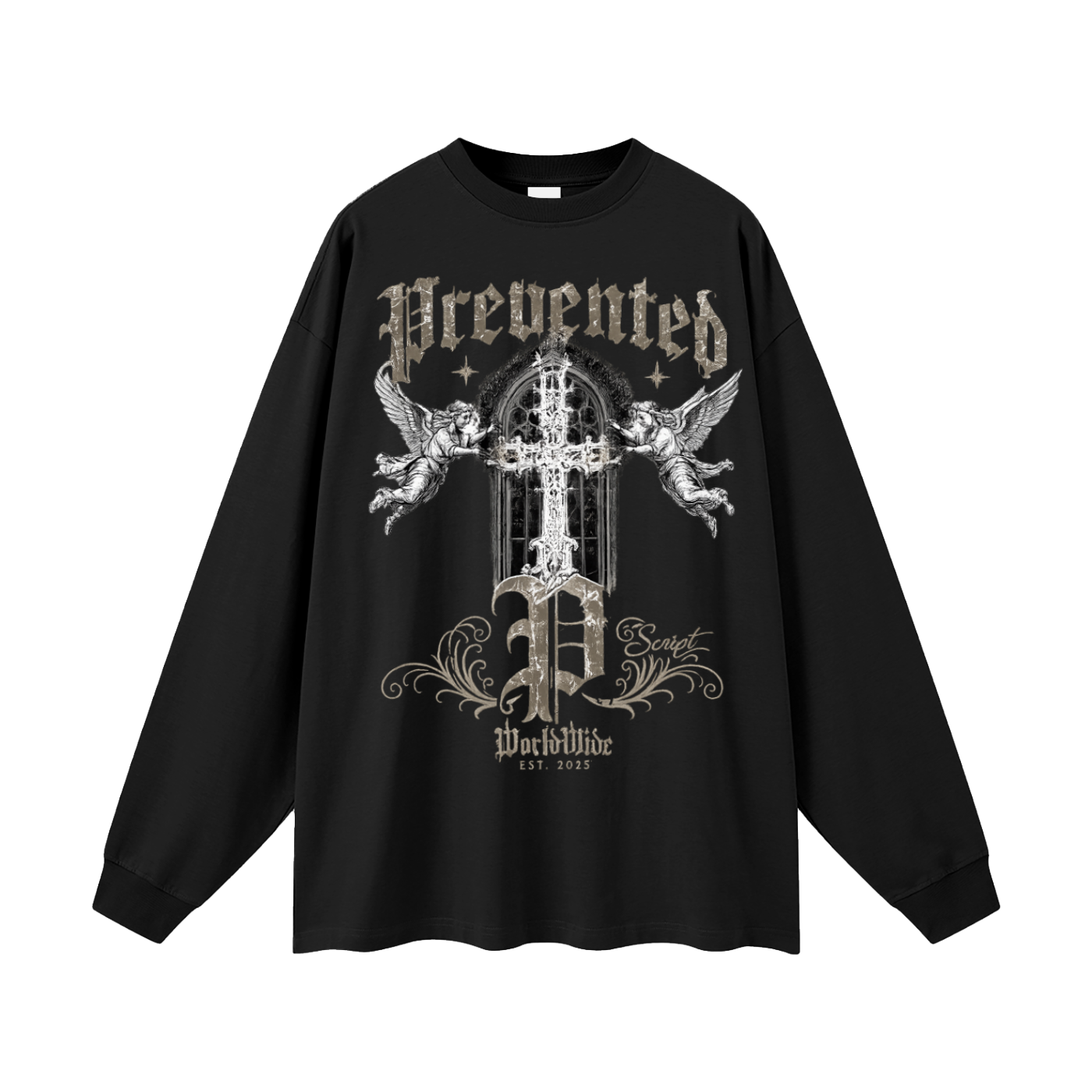 Oversized Prevented Worldwide P Long Sleeve T-Shirt